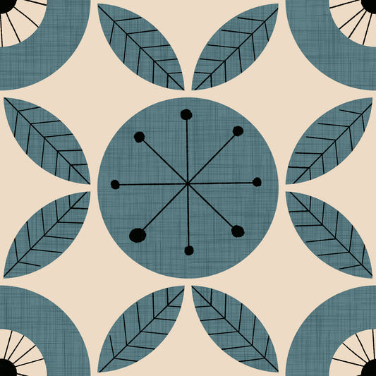 Retro Teal Harmony Wallpaper⁠ -2995326