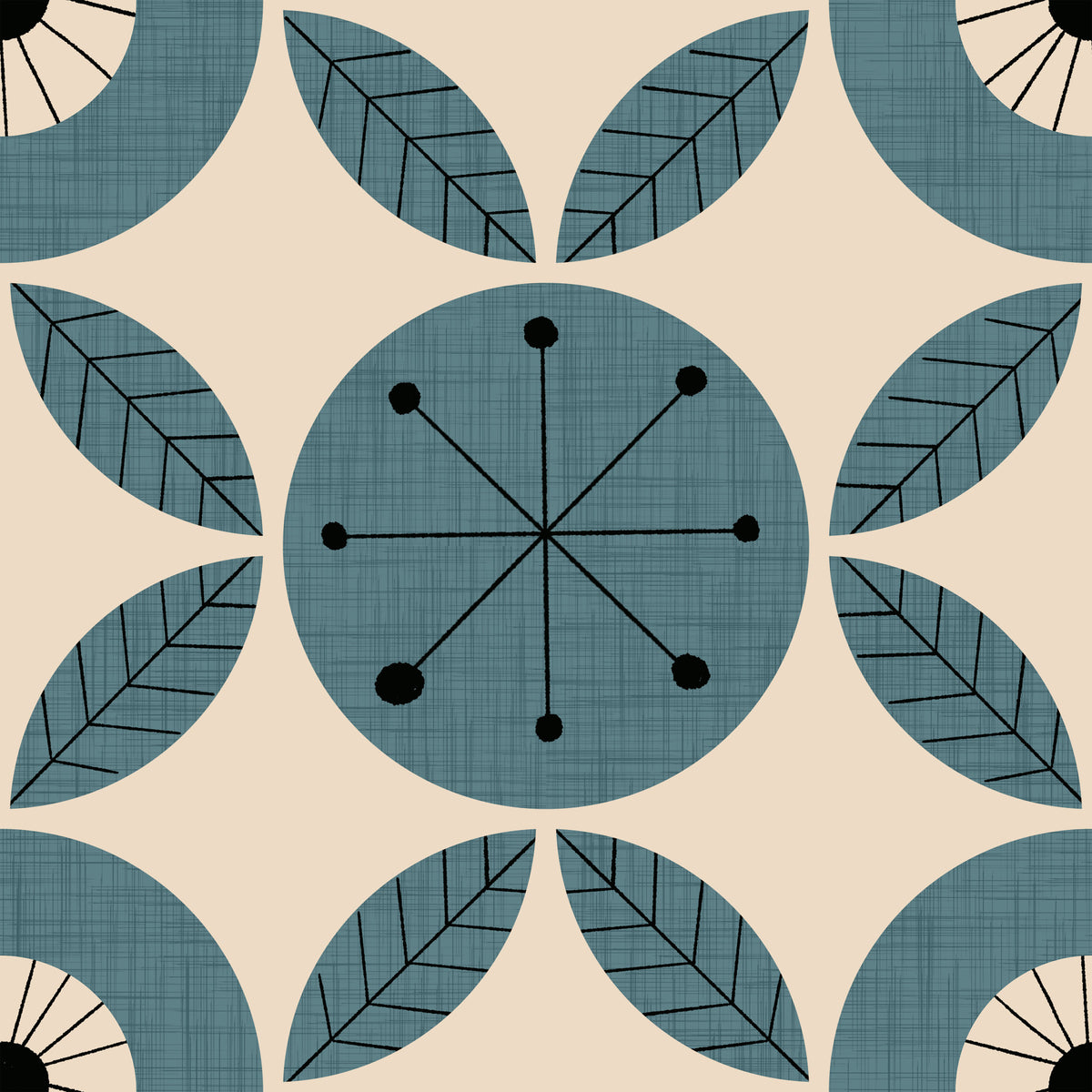 Retro Teal Harmony Wallpaper⁠ -2995326 in your room — zoomed