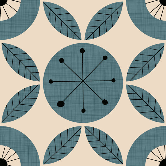 Retro Teal Harmony Wallpaper⁠ -2995326
