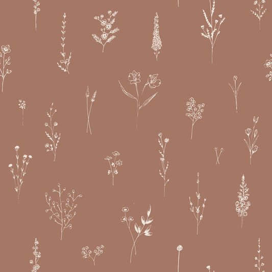 Rustic Bloom Sketch Wallpaper⁠ -3005924