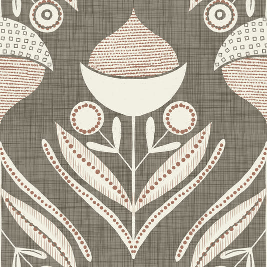 Neutral Bloom Textile Wallpaper⁠ -3017128