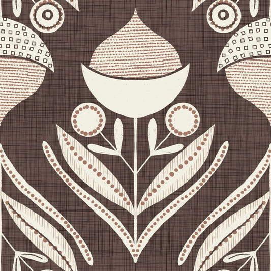 Earth Tone Floral Wallpaper⁠ -3017121