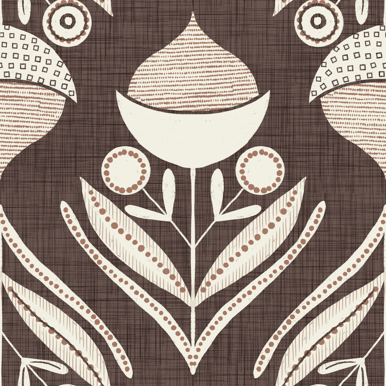 Earth Tone Floral Wallpaper⁠ -3017121