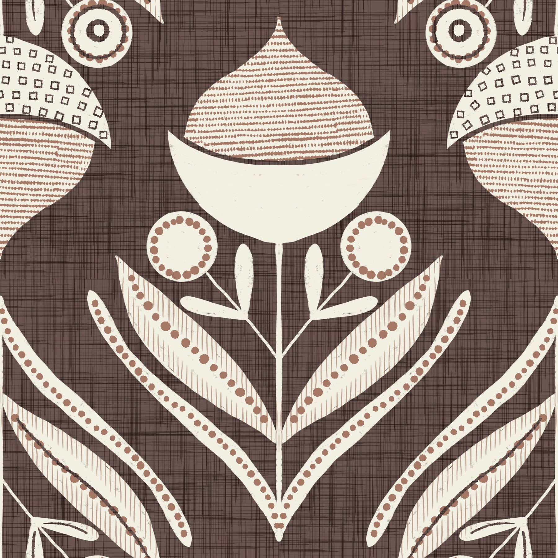 Earth Tone Floral Wallpaper⁠ -3017121