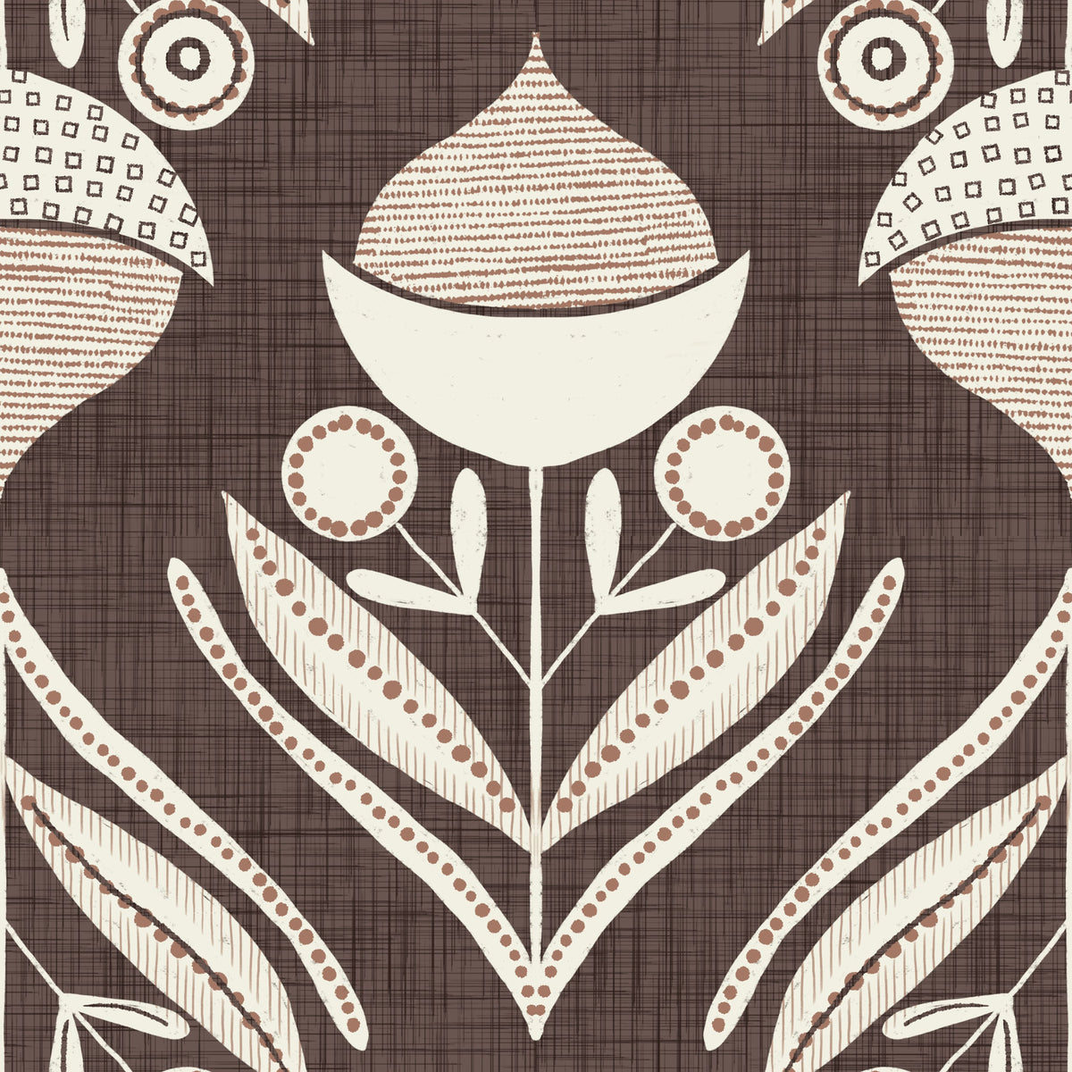 Earth Tone Floral Wallpaper⁠ -3017121 in your room — zoomed