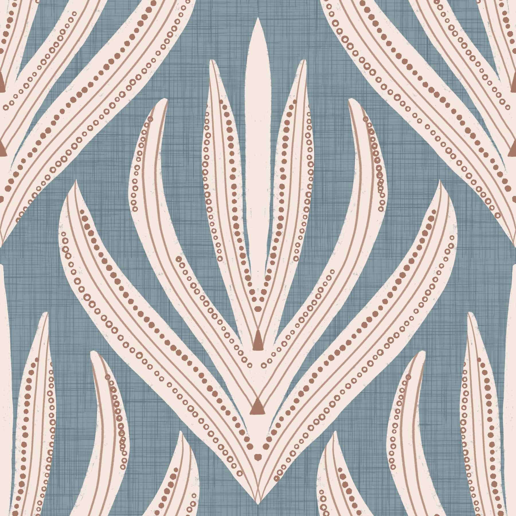 Floral Geometry in Muted Blue Wallpaper⁠ -3017148
