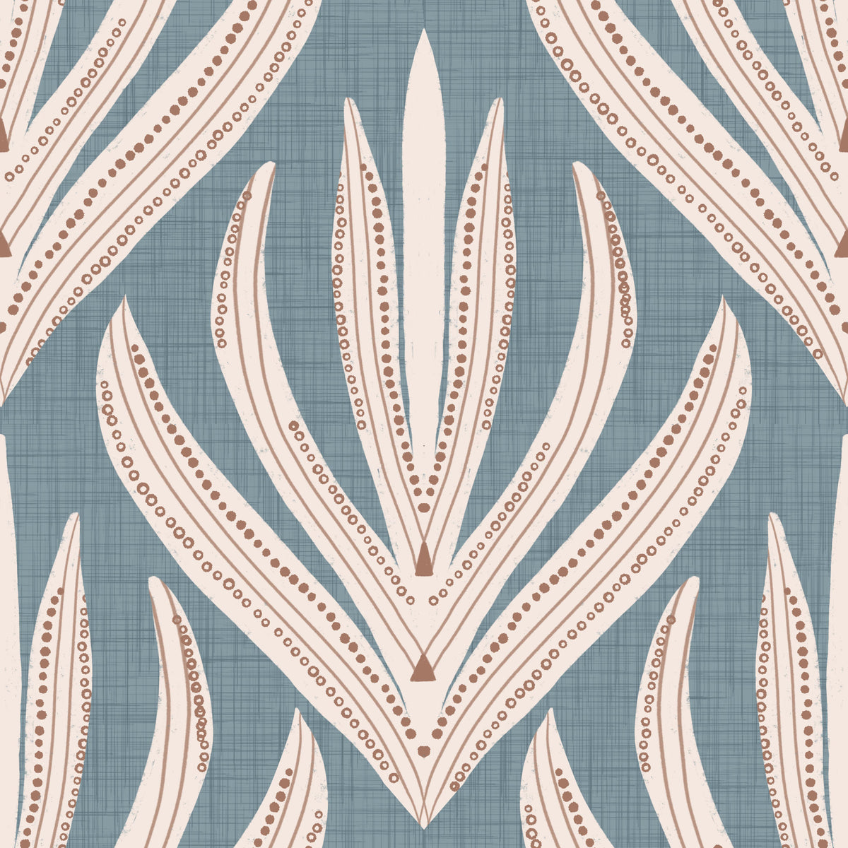 Floral Geometry in Muted Blue Wallpaper⁠ -3017148 in your room — zoomed