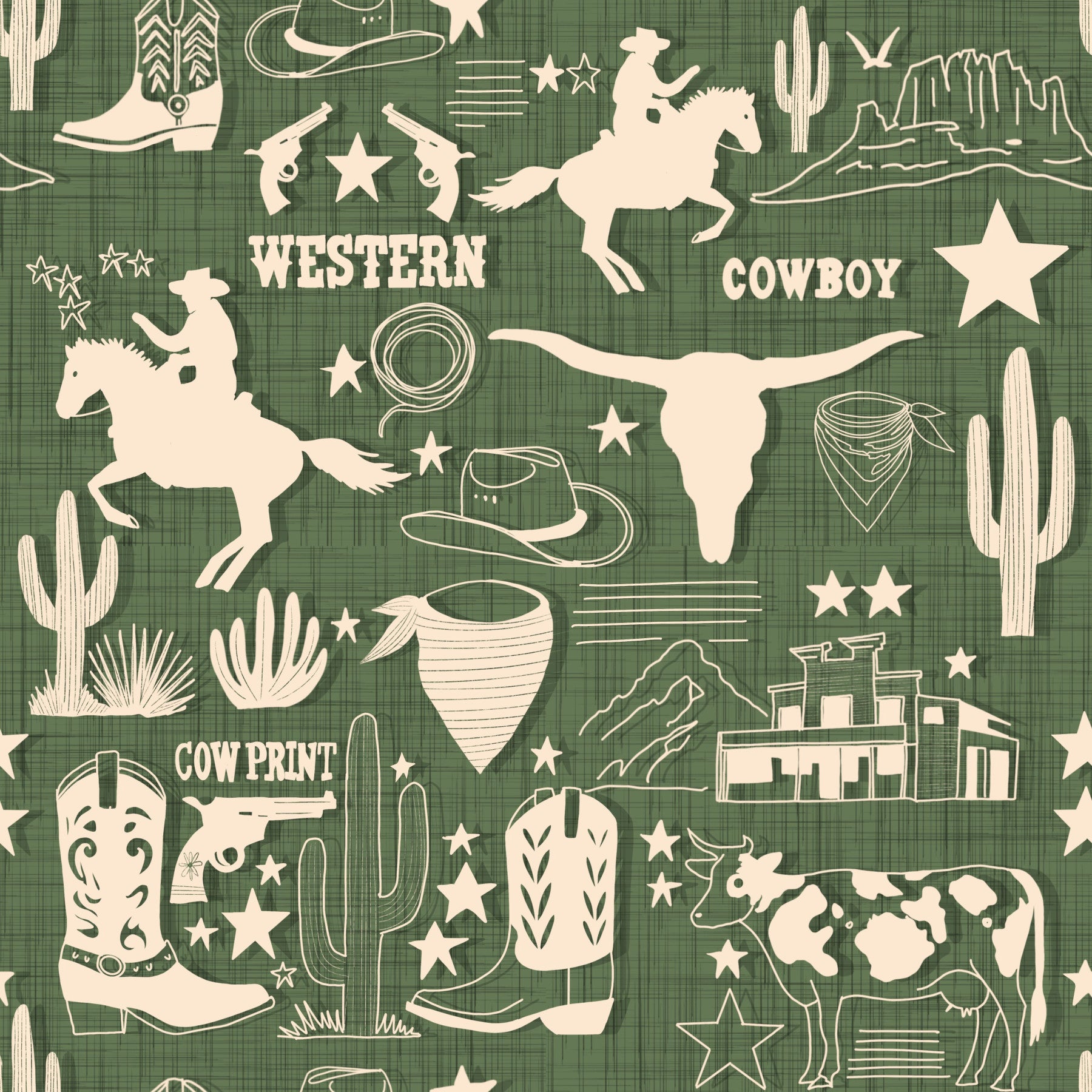 Wild West Sketch Wallpaper⁠ -3017184