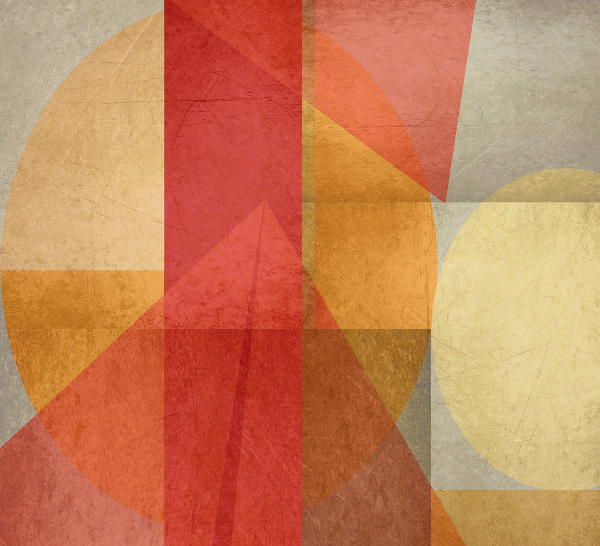 Urban Shapes Fusion Wall Mural in your room — zoomed