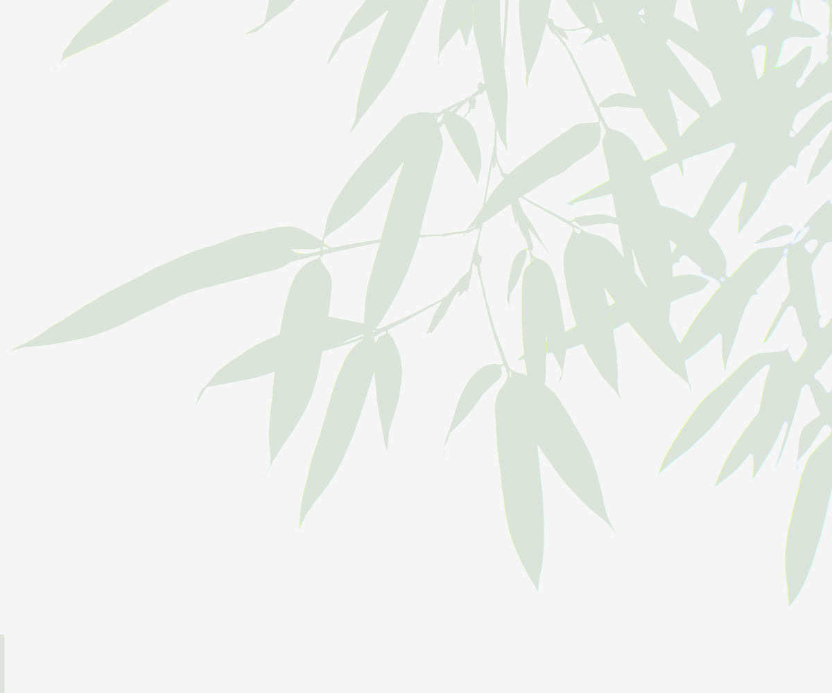 Bamboo Leaf Wall Mural in your room — zoomed