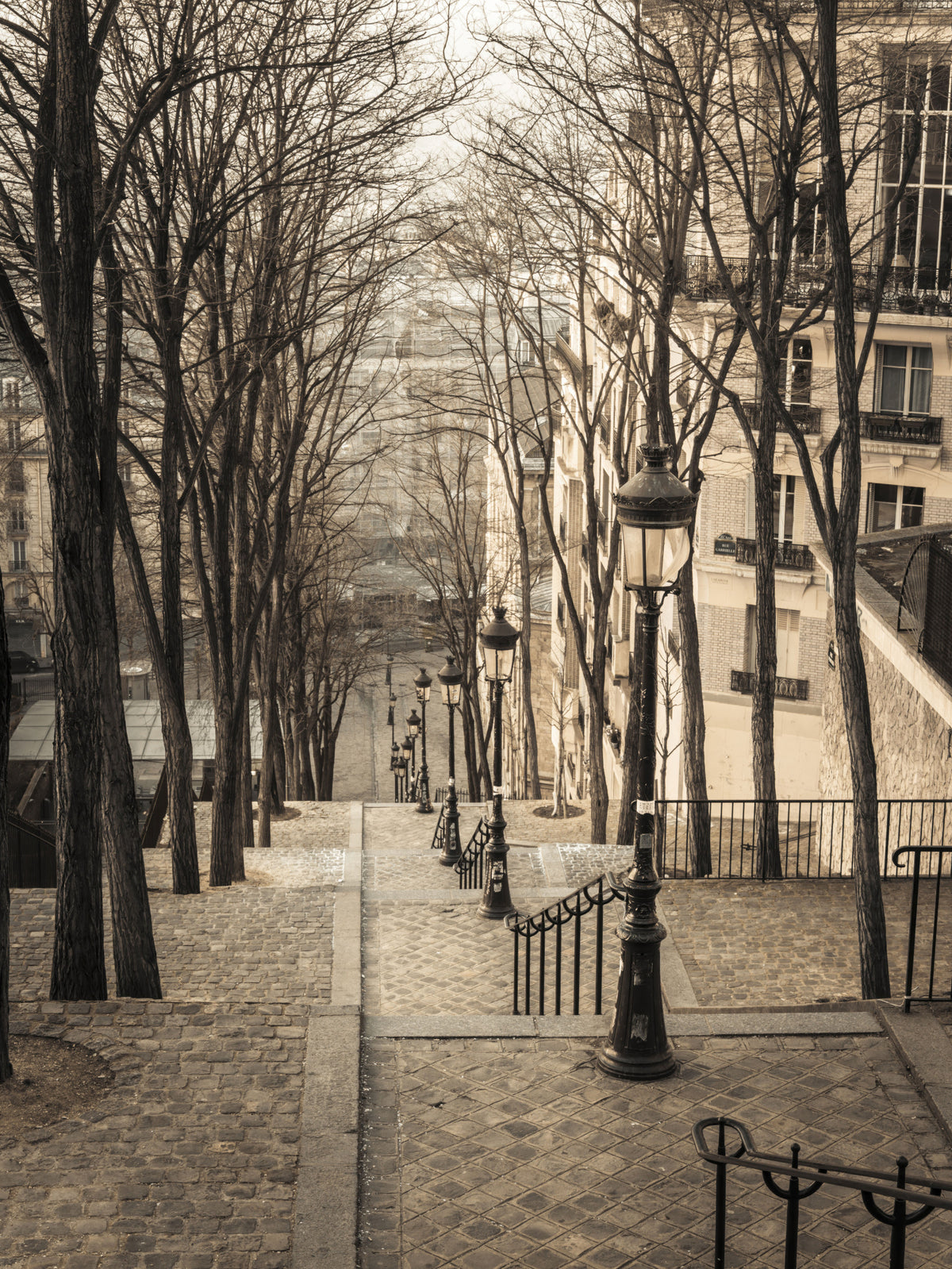 Montmartre stairs Wall Mural in your room — zoomed