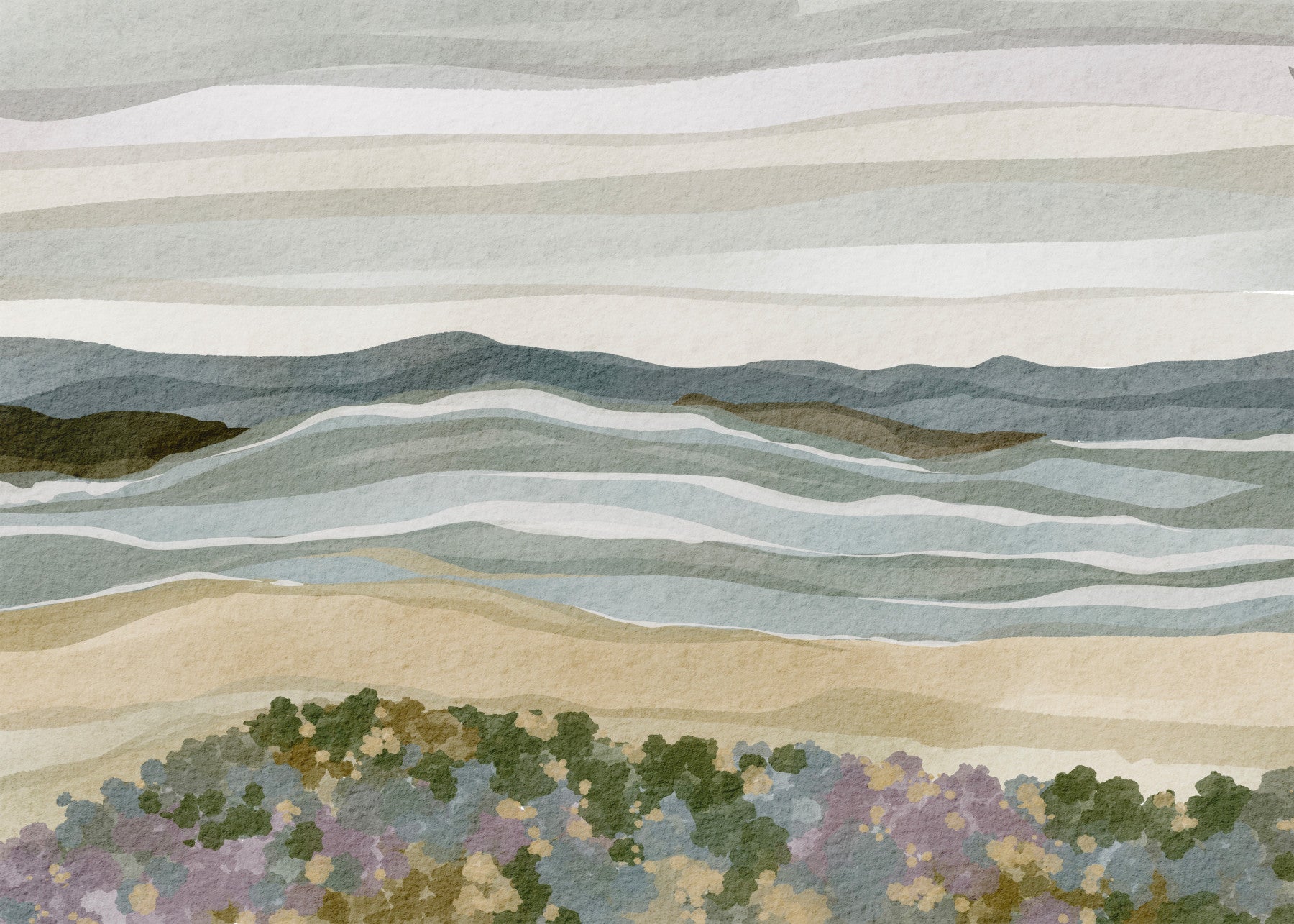 Coastal Serenity Wallpaper Wall Mural