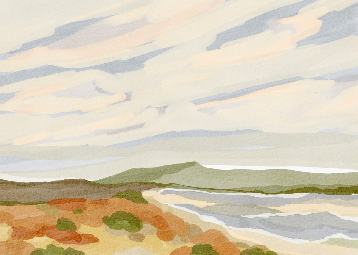 Watercolor Hills Wall Mural
