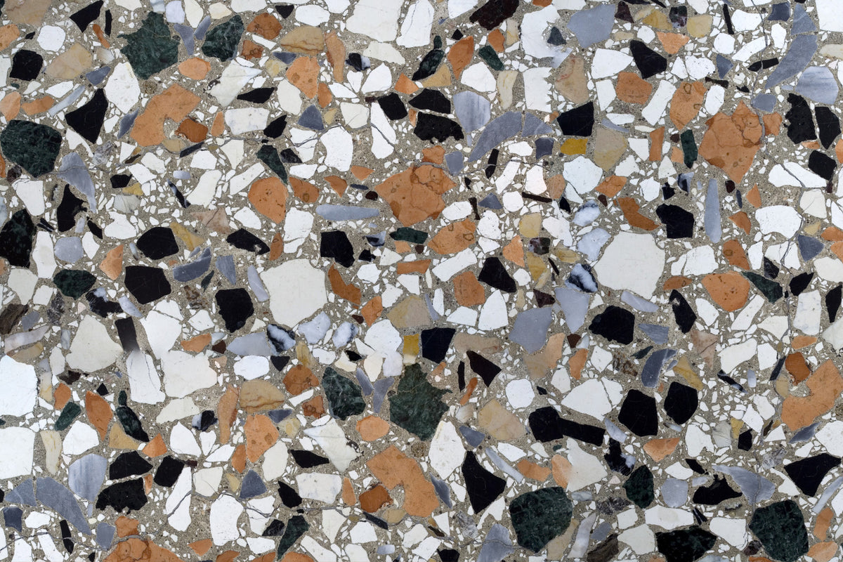 Classic Terrazzo Mix Wall Mural in your room — zoomed