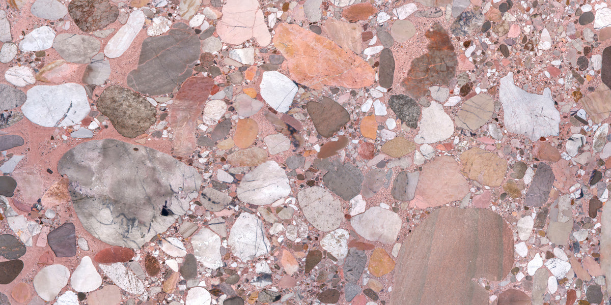 Rose Blush Terrazzo Tile Wall Mural