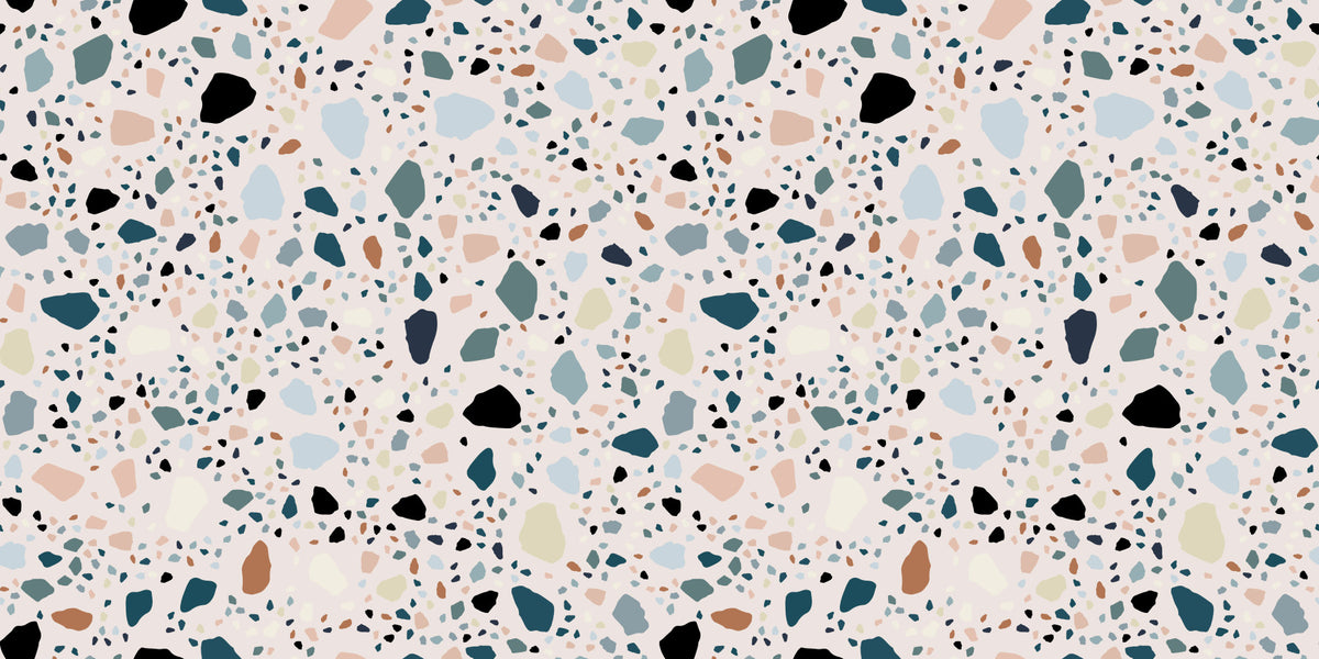 vibrant multicolour terrazzo wallpaper Wallpaper⁠ in your room — zoomed