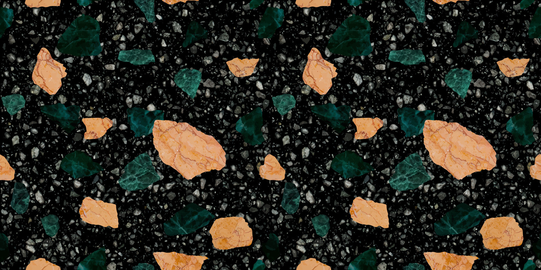 Midnight Stone Terrazzo Wallpaper Wallpaper⁠
