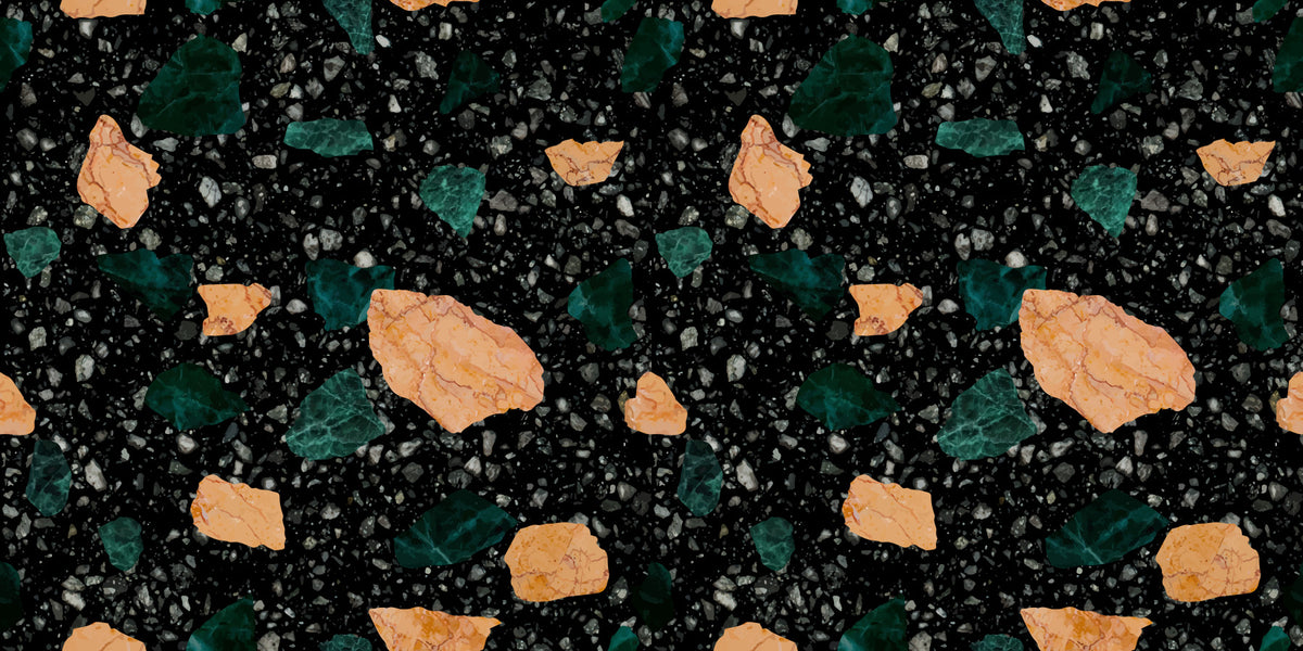 Midnight Stone Terrazzo Wallpaper Wallpaper⁠ in your room — zoomed