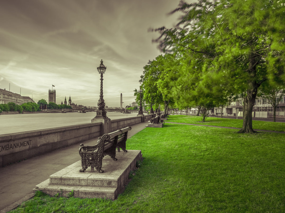 Restful Moments by the Thames Wall Mural in your room — zoomed