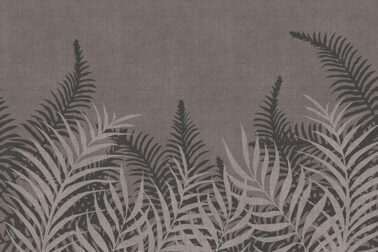 Into The Jungle Taupe Wall Mural