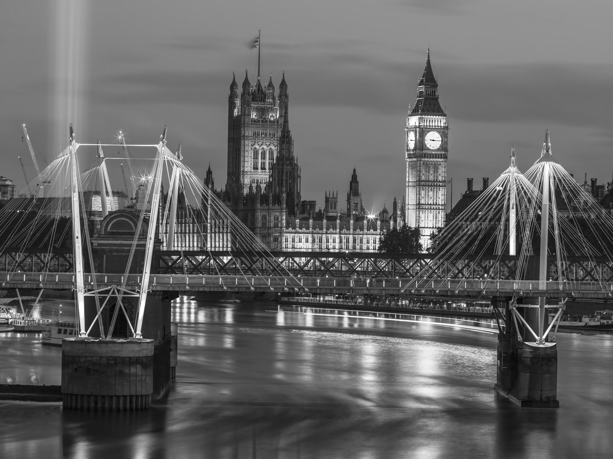 London's Monochrome Majesty Wall Mural