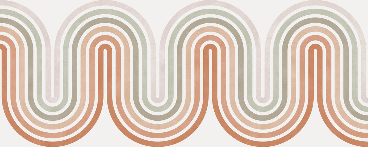 Retro Archway Wall Mural in your room — zoomed