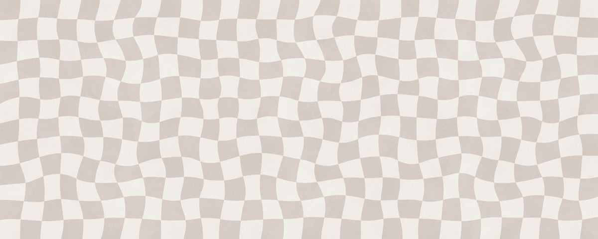 Wavy Checkered Dream Wall Mural in your room — zoomed