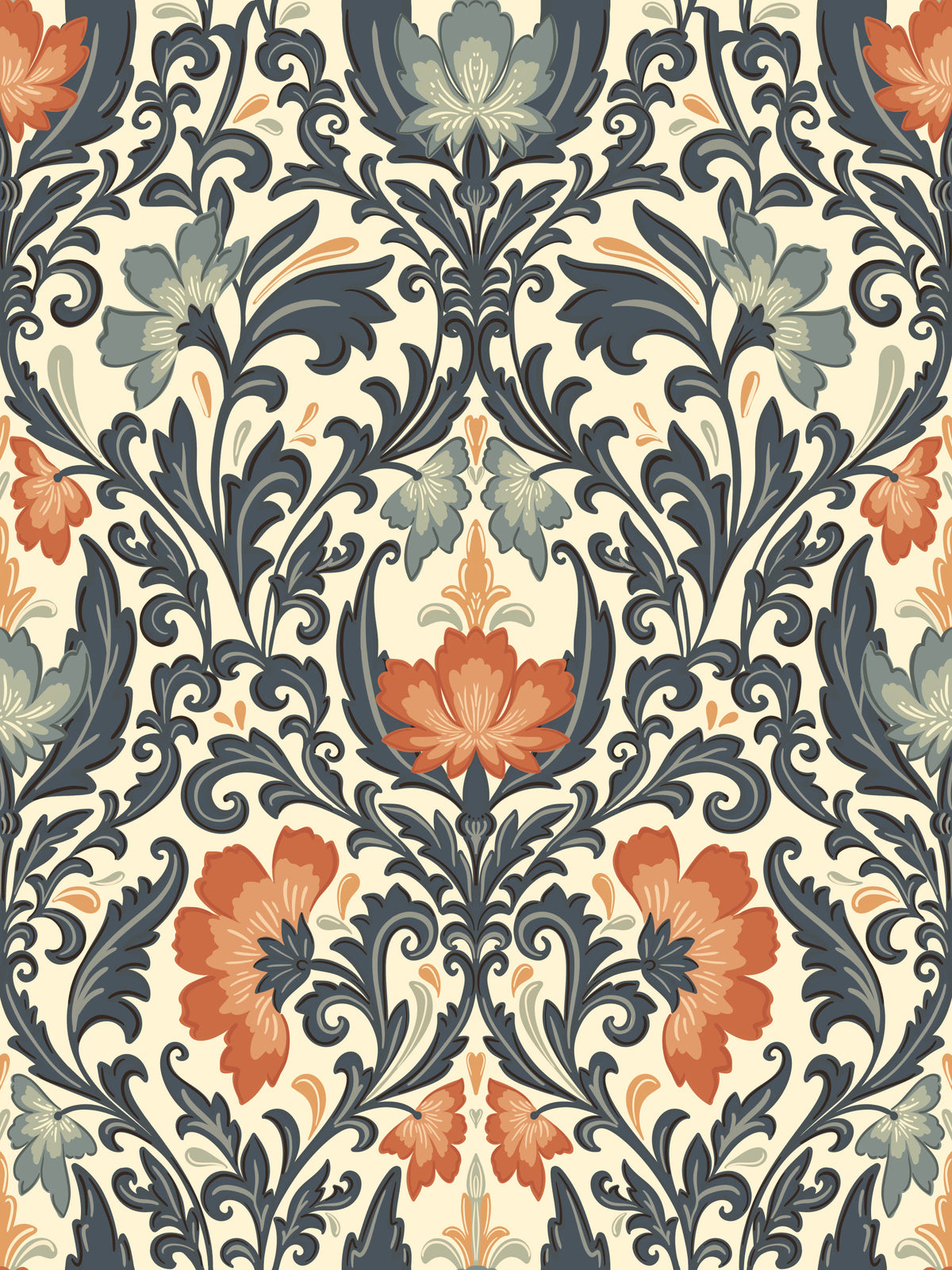 Timeless Floral Opulence Wallpaper⁠