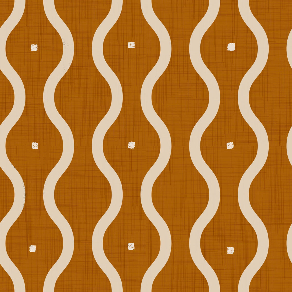 Retro Waves in Sienna Wallpaper⁠ in your room — zoomed