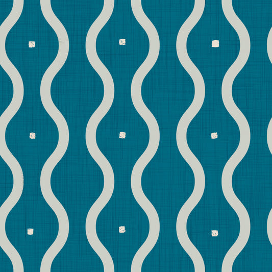 Retro Waves Teal Wallpaper⁠