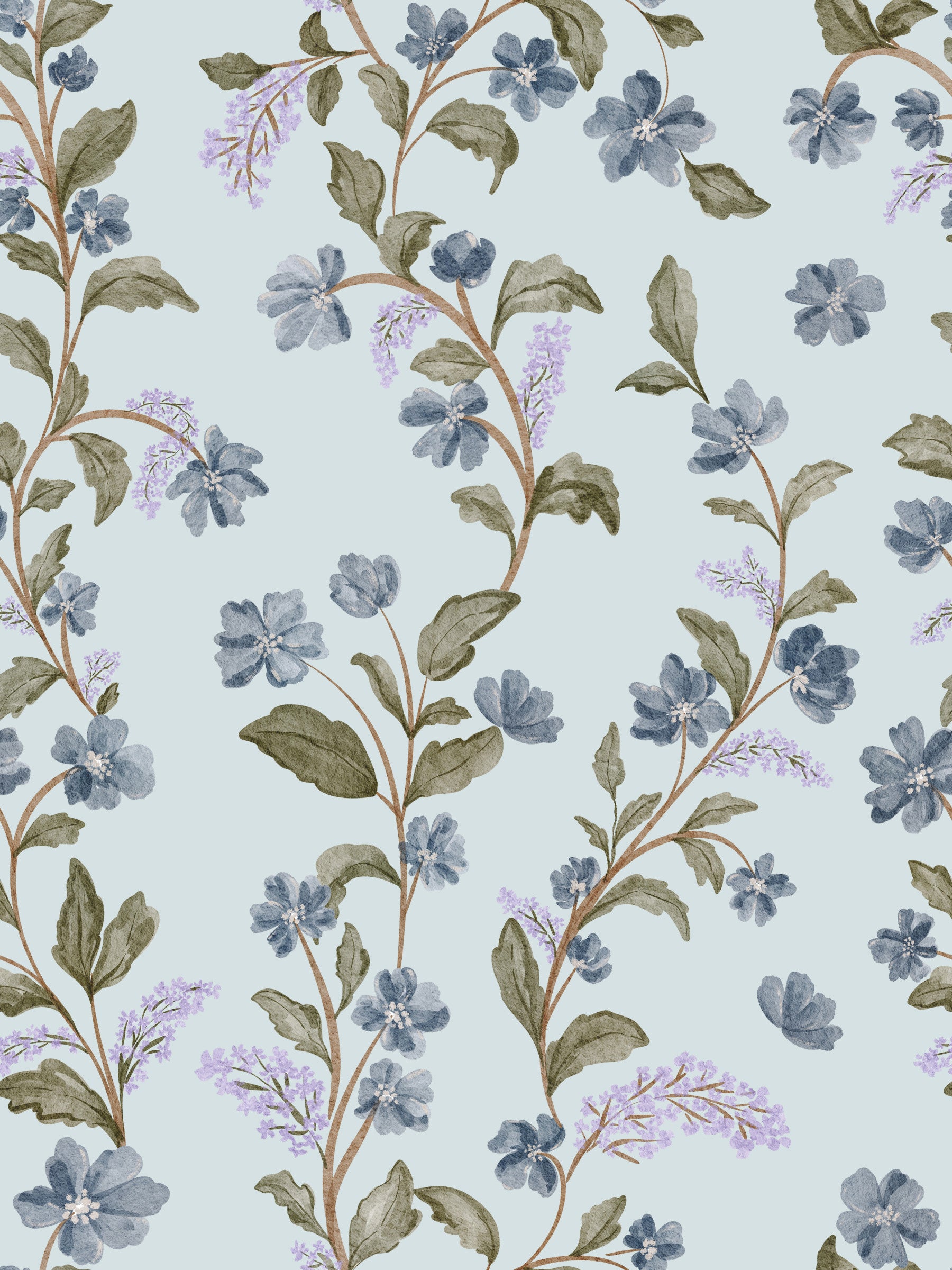 Watercolor Bloom Serenity Wallpaper⁠