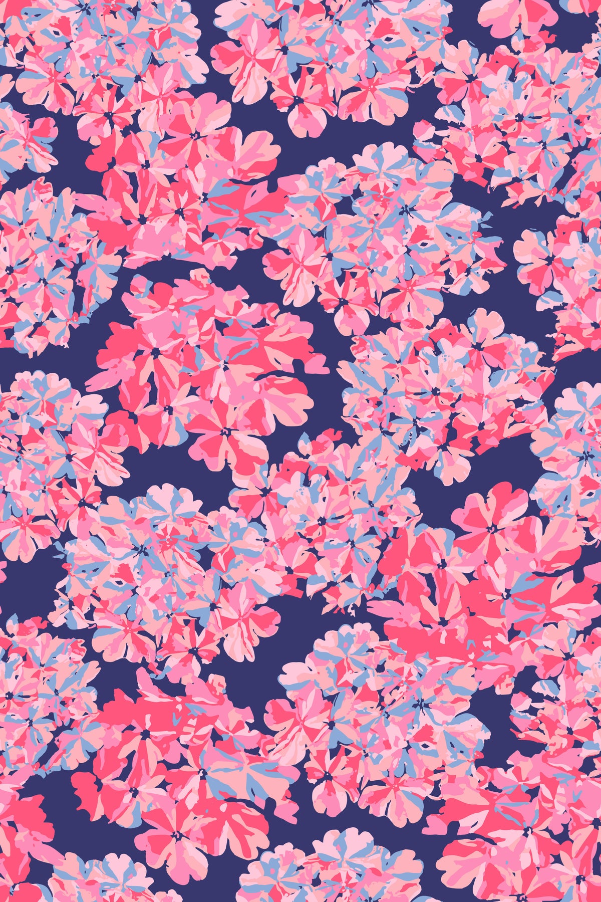 Big Bloom Hydrangeas Vintage English Floral Antique Pink Blue Blush Wallpaper⁠ in your room — zoomed