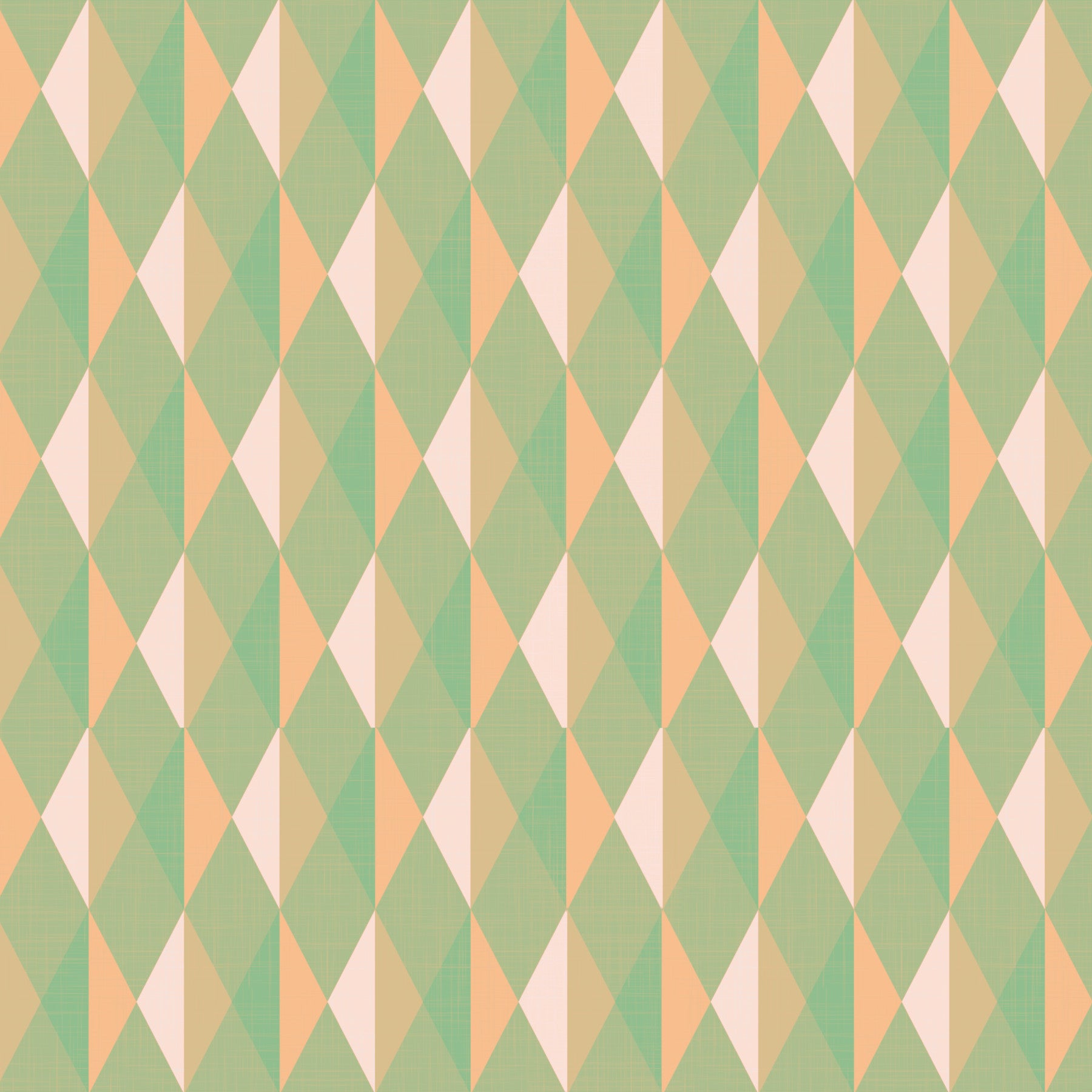 Mint & Peach Triangles Wall Mural