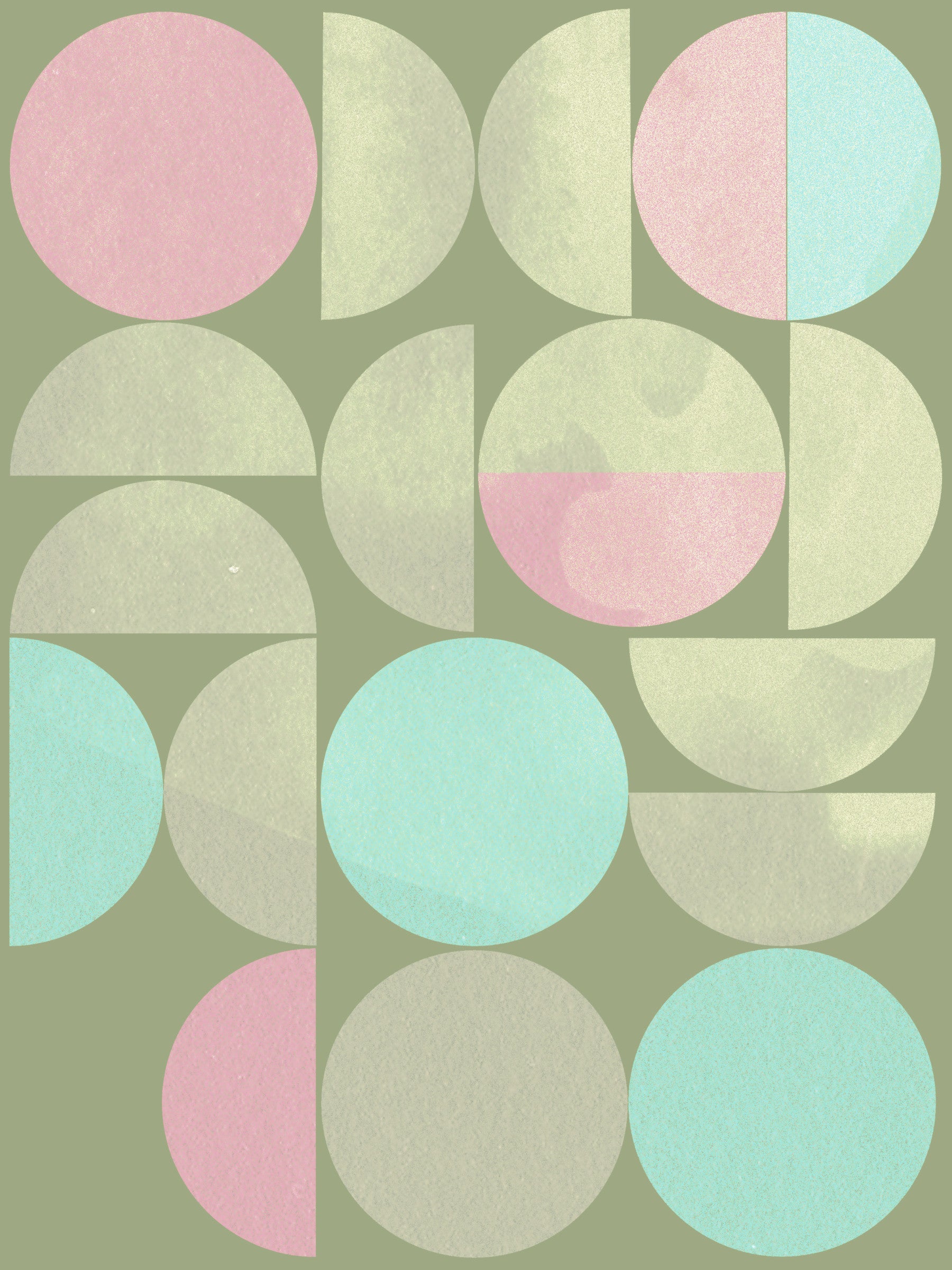 Quiet Geometry Wall Mural in your room — zoomed