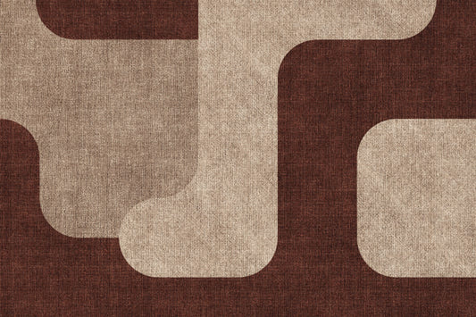 Mocha Curves Design Wall Mural