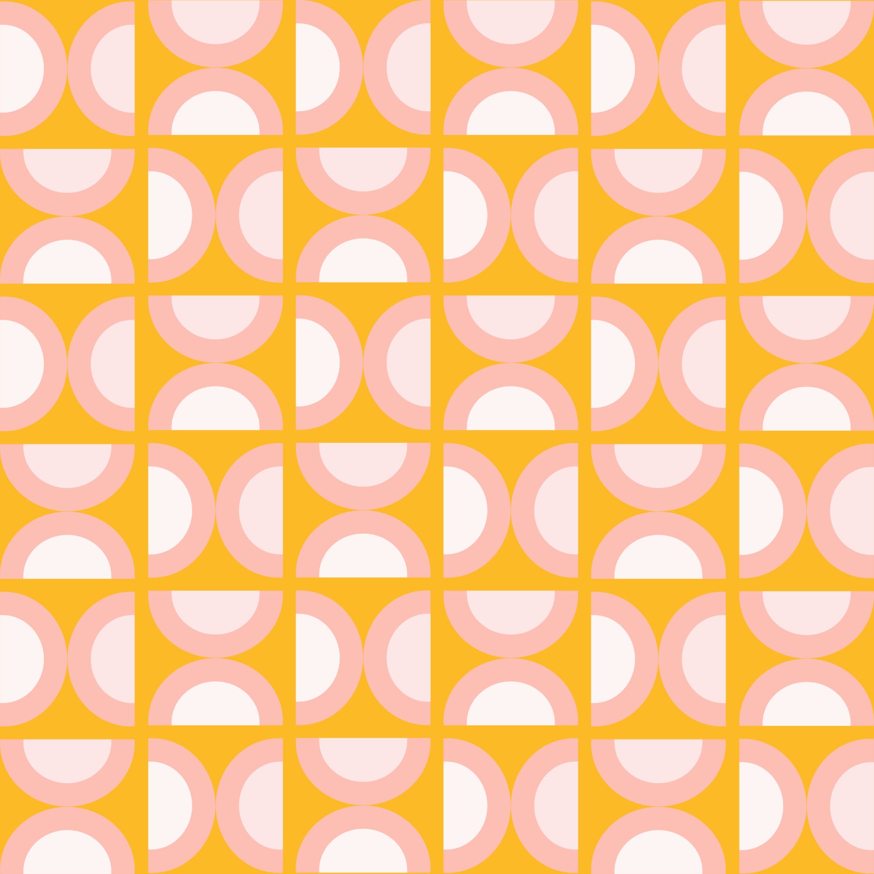 Retro Blush Arcs Wall Mural in your room — zoomed