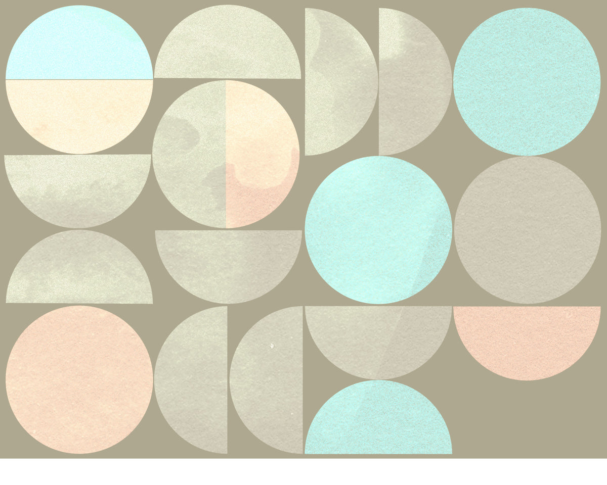 Soft Circle Symphony Wall Mural in your room — zoomed