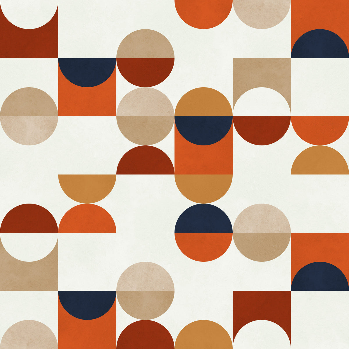 Terra Tones Tiles Wallpaper⁠ in your room — zoomed