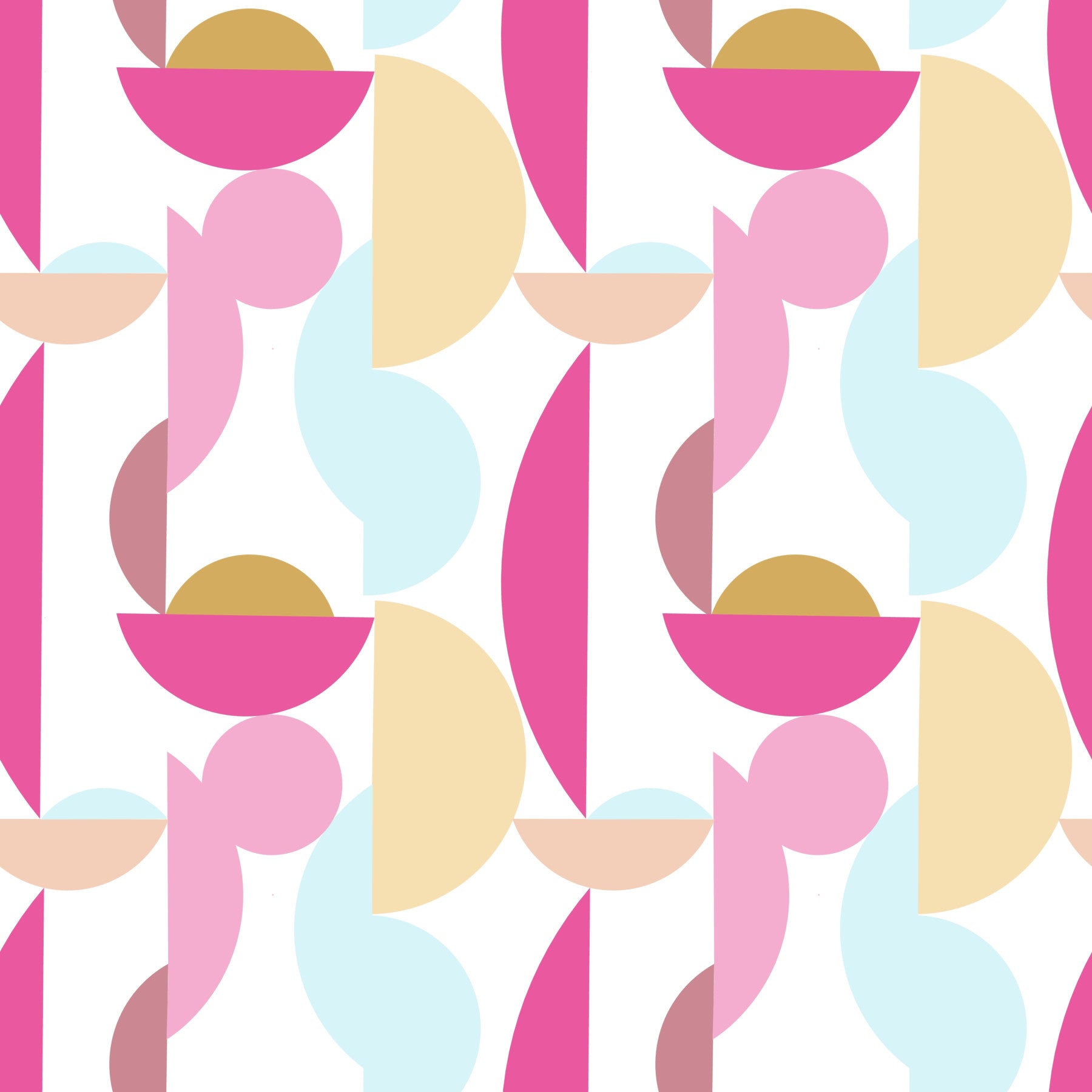 Retro Geo Blush Wallpaper⁠