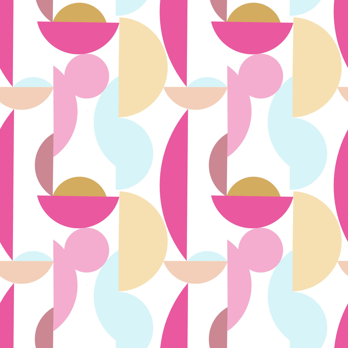 Retro Geo Blush Wallpaper⁠ in your room — zoomed