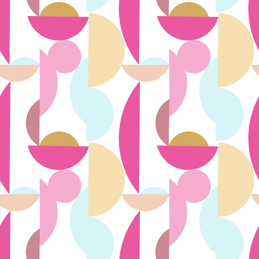 Retro Geo Blush Wallpaper⁠