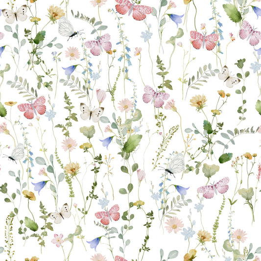 Butterfly Wildflowers Meadow Wallpaper⁠