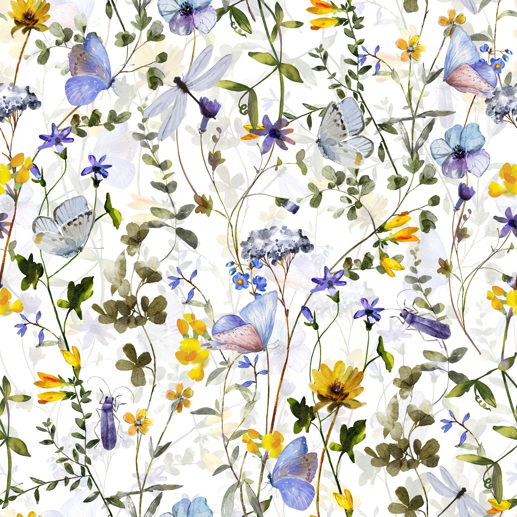 Meadow Butterfly Whispers Garden Wallpaper⁠