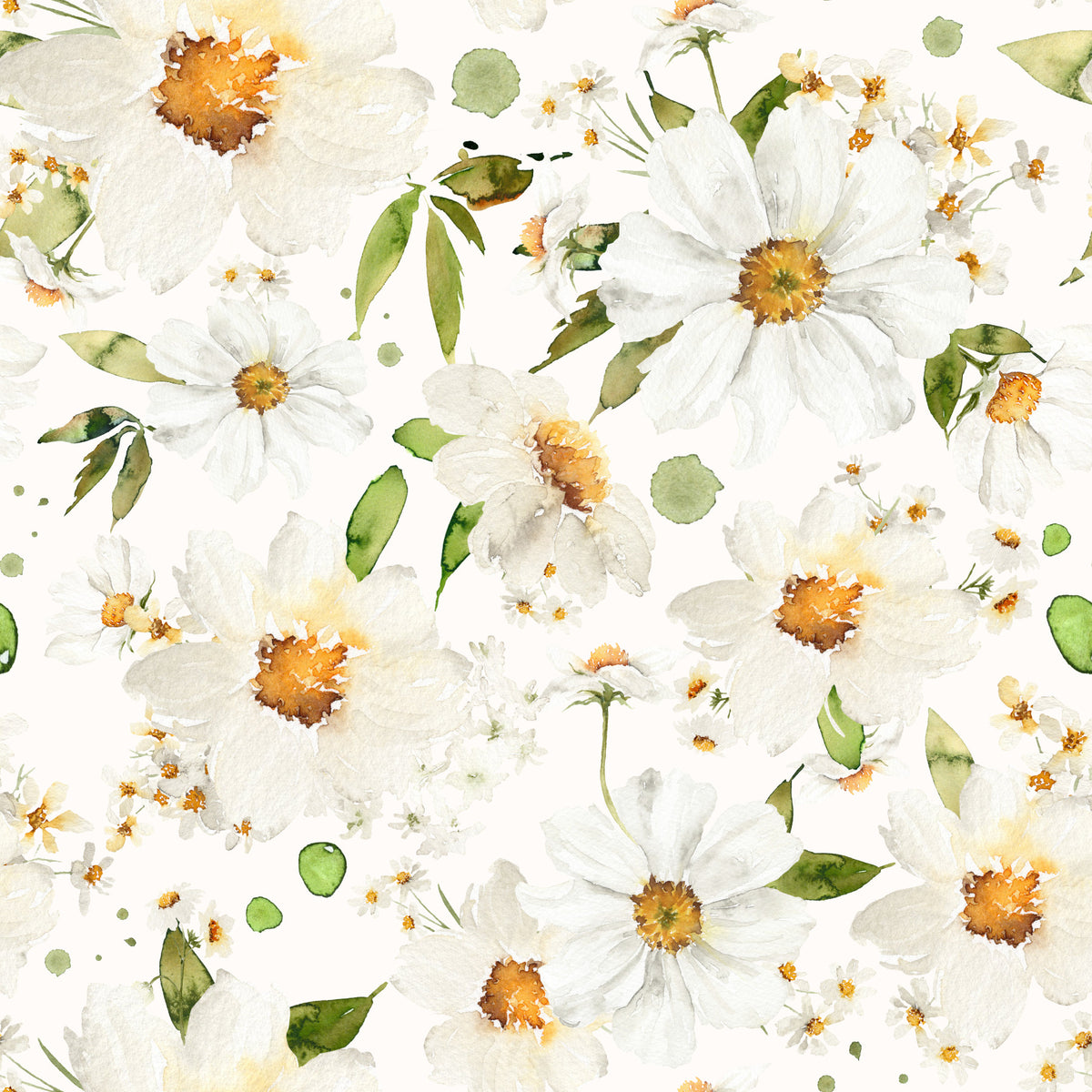 Watercolor Daisy Dreams Wallpaper⁠