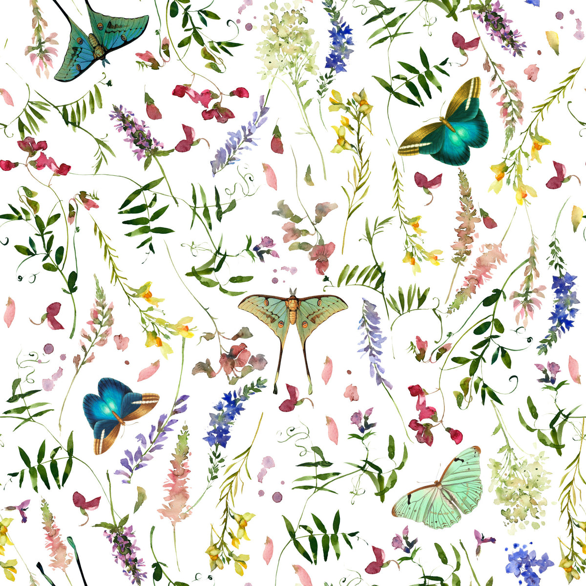 Butterfly And Blooms Wallpaper⁠