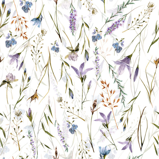 Watercolor Spring Wildflower Meadow Wallpaper⁠