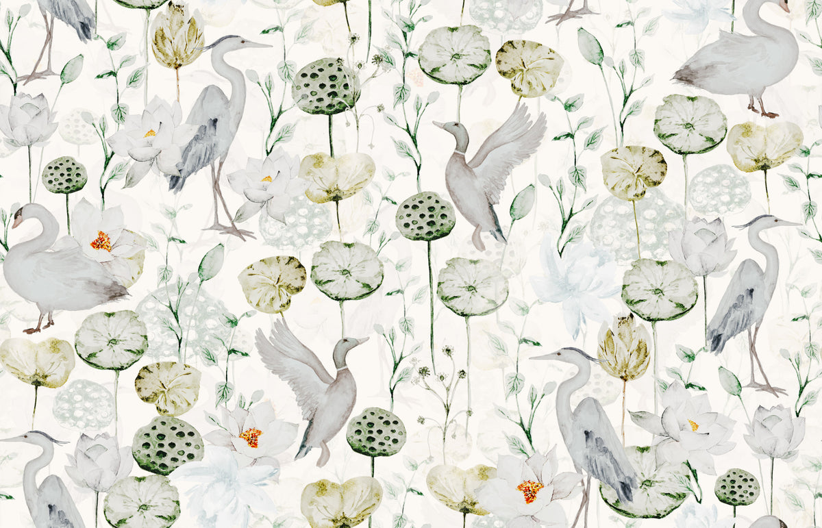 Water Garden Serenity Wallpaper⁠ in your room — zoomed