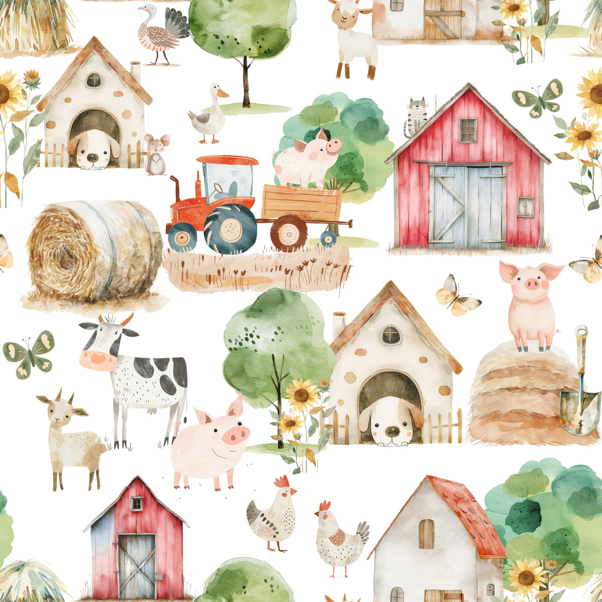 Barnyard Buddies Wallpaper⁠ in your room — zoomed