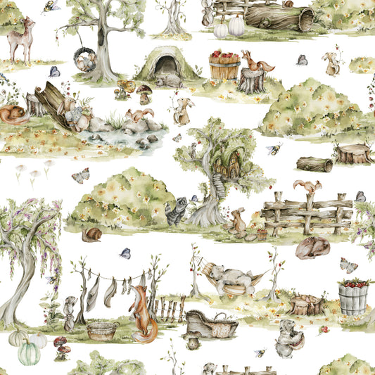 Whimsical Woodland Friends Wallpaper⁠