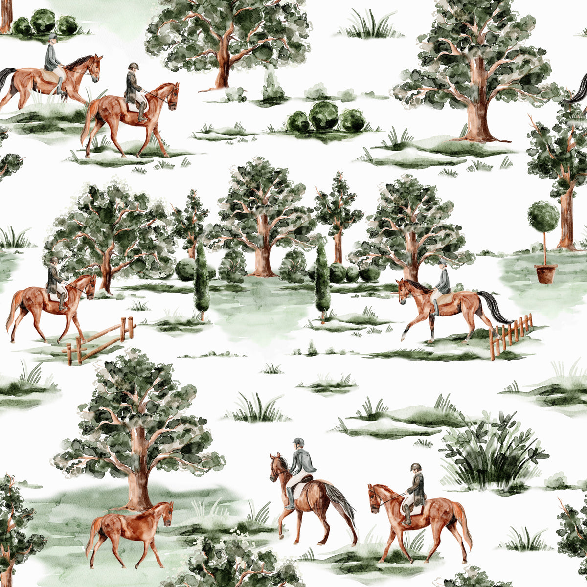 Equestrian Escape Wallpaper⁠ in your room — zoomed